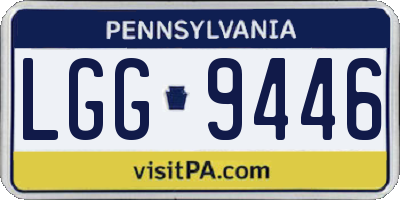 PA license plate LGG9446