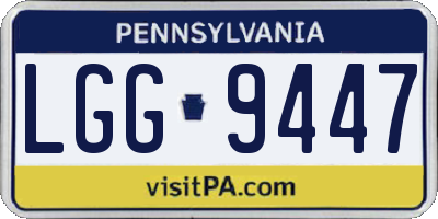 PA license plate LGG9447