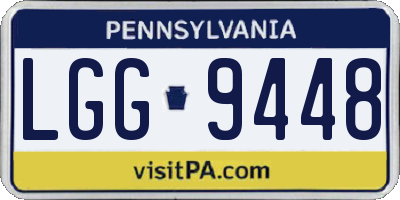 PA license plate LGG9448