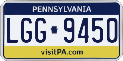 PA license plate LGG9450
