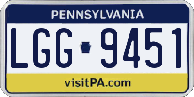 PA license plate LGG9451