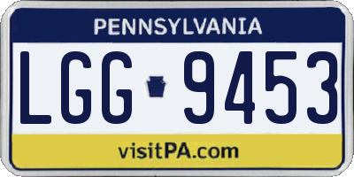 PA license plate LGG9453