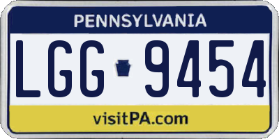PA license plate LGG9454