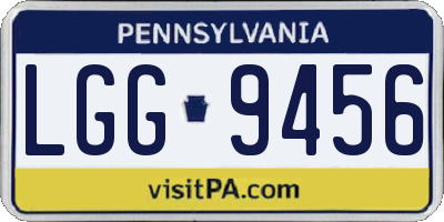 PA license plate LGG9456