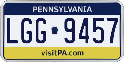 PA license plate LGG9457