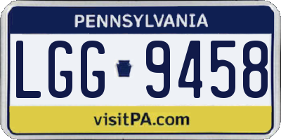 PA license plate LGG9458