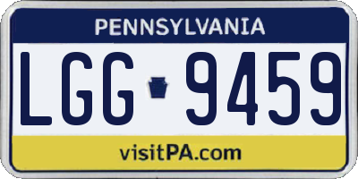 PA license plate LGG9459