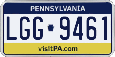 PA license plate LGG9461