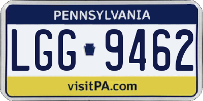 PA license plate LGG9462