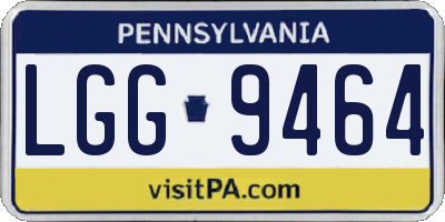 PA license plate LGG9464