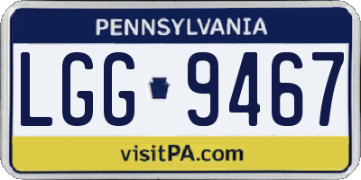 PA license plate LGG9467