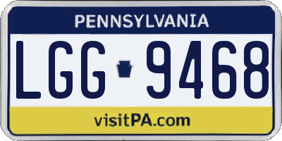 PA license plate LGG9468