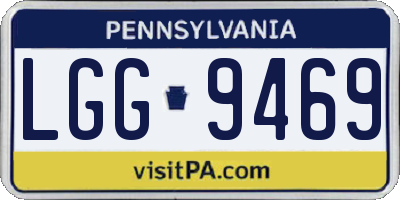 PA license plate LGG9469