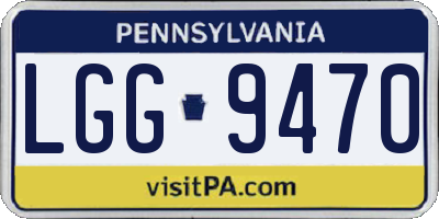 PA license plate LGG9470