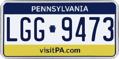 PA license plate LGG9473