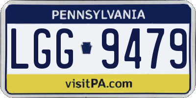 PA license plate LGG9479