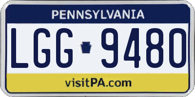 PA license plate LGG9480