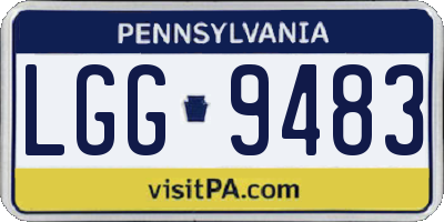 PA license plate LGG9483