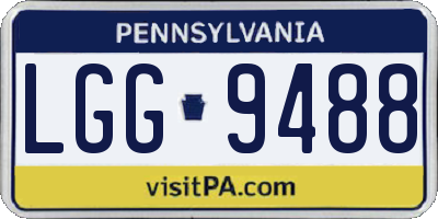 PA license plate LGG9488