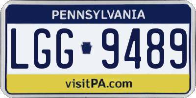 PA license plate LGG9489