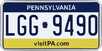 PA license plate LGG9490