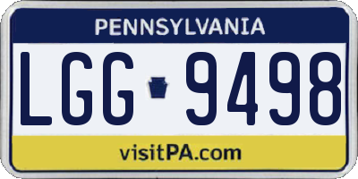 PA license plate LGG9498