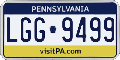 PA license plate LGG9499