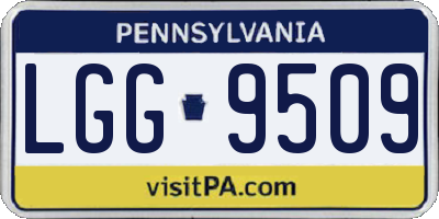 PA license plate LGG9509