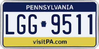 PA license plate LGG9511