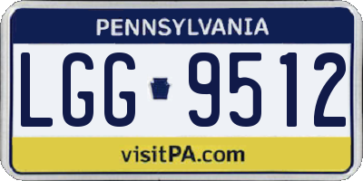 PA license plate LGG9512