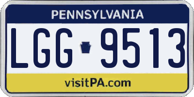 PA license plate LGG9513