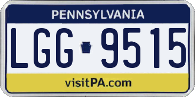 PA license plate LGG9515