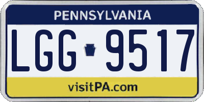 PA license plate LGG9517