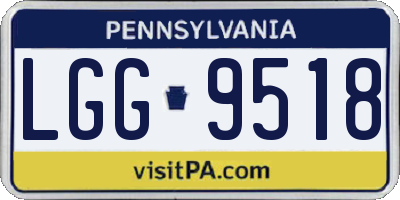 PA license plate LGG9518