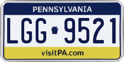 PA license plate LGG9521