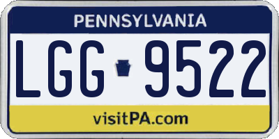 PA license plate LGG9522