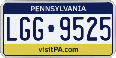 PA license plate LGG9525