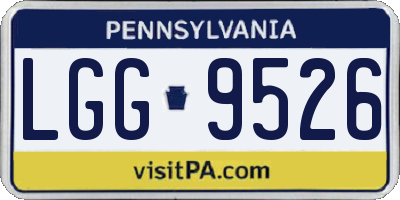 PA license plate LGG9526