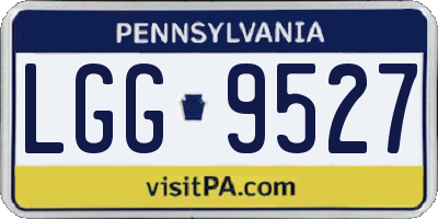 PA license plate LGG9527