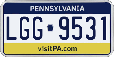 PA license plate LGG9531