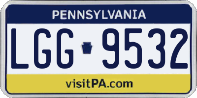 PA license plate LGG9532