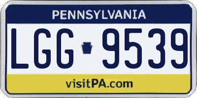 PA license plate LGG9539