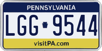 PA license plate LGG9544