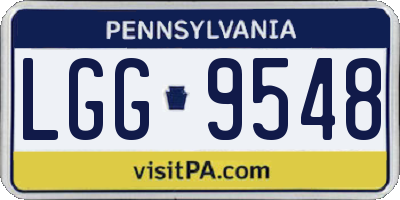 PA license plate LGG9548