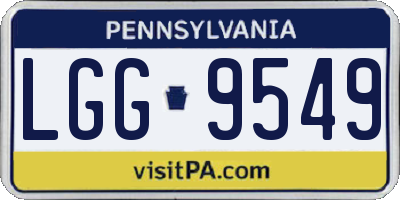 PA license plate LGG9549