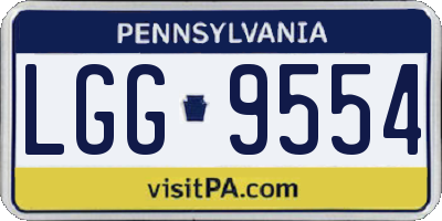 PA license plate LGG9554