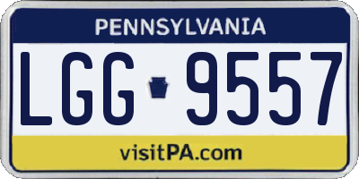 PA license plate LGG9557