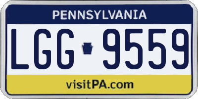 PA license plate LGG9559