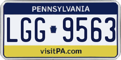 PA license plate LGG9563