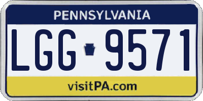 PA license plate LGG9571